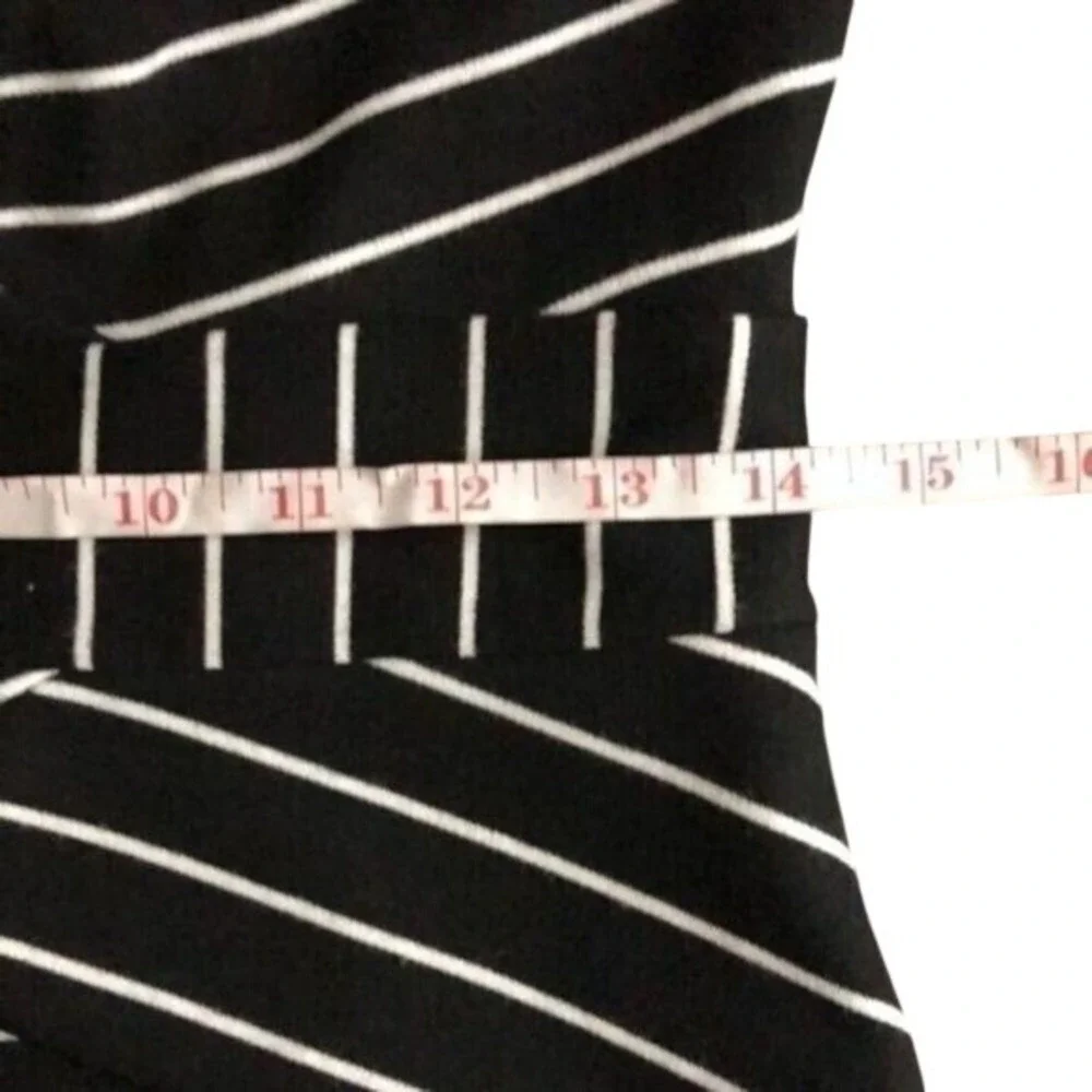 Tribal Sleeveless Stripped Sheath‎ Bodycon Dress Black White Women's Size 2 - Picture 8 of 9